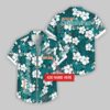 Custom Name Miami Dolphins Hibicus Pattern Hawaiian Shirt For Fans