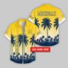 Custom Name Michigan Wolverines Flowers Hawaiian Shirt For Fans