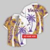 Custom Name Minnesota Vikings Coconut Pattern Hawaiian Shirt For Fans