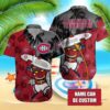 Custom Name Montreal Canadiens Tiki Surf Style Summer Hawaiian Shirt