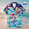 Custom Name North Melbourne AFL Santa Claus Team Hawaiian Shirts