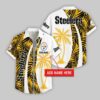 Custom Name Pittsburgh Steelers Coconut Pattern Hawaiian Shirt For Fans