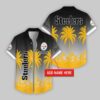 Custom Name Pittsburgh Steelers Flowers Hawaiian Shirt For Fans