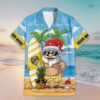 Custom Name Richmond AFL Santa Claus On Beach Hawaiian Shirts