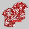 Custom Name San Francisco 49ers Hibicus Hawaiian Shirt For Fans