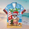 Custom Name Sydney Swans AFL Santa Claus On Beach Hawaiian Shirts