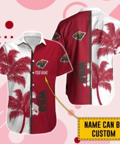 Custom Name Tropical Vibes Minnesota Wild Summer Hawaiian Shirt