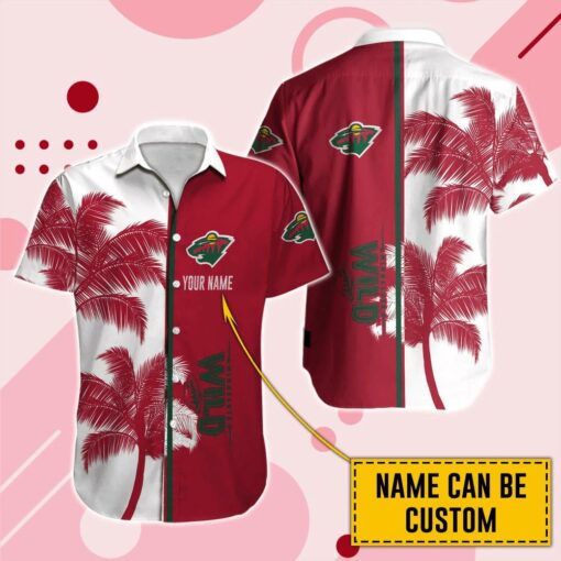 Custom Name Tropical Vibes Minnesota Wild Summer Hawaiian Shirt
