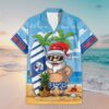 Custom Name Western Bulldogs AFL Santa Claus On Beach Hawaiian Shirts
