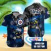 Custom Name Winnipeg Jets Surfing Spirit Summer Hawaiian Shirt