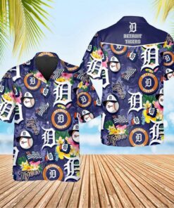 Detroit Tigers Tropical Icon Summer Hawaiian Shirt