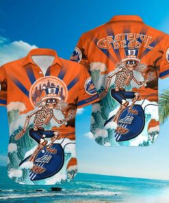 Grateful Dead New York Mets Summer Hawaiian Shirt