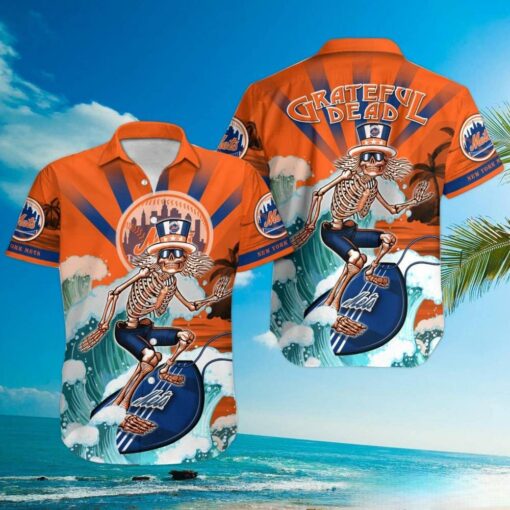 Grateful Dead New York Mets Summer Hawaiian Shirt