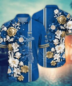 Kansas City Royals Royal Floral Summer Hawaiian Shirt