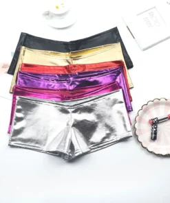 PU Patent Leather Shorts Glitter Sexy Pole Dance Boot Shorts Mini Short Women Club Wear Pantalón Corto Sexy Panties Shorts
