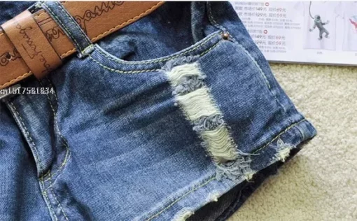 Drop shipping 2021 women new hot shorts summer fashion Skinny Low waist sexy mini American flag denim 51 - Image 9