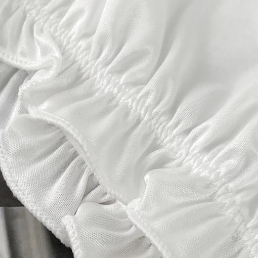 Women's Lace Bloomers Ruffled Pumpkin Pants White Jk Safety Pants Lolita Satin Dress Pettipant Ice Silk Home Safety Shorts New - Image 5