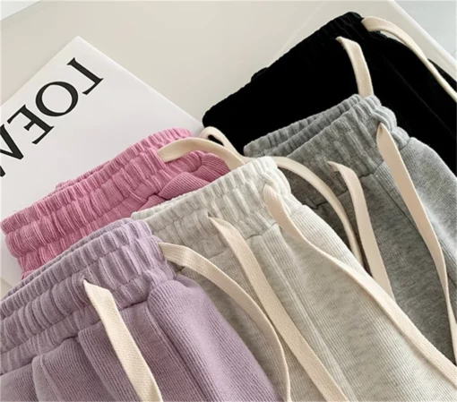 Casual Solid Loose Shorts For Women 2025 Summer Retro Korean High Waist Short Trousers Female Chic Streetwear Basic Sport Pants - Image 2
