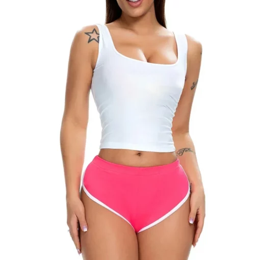 Summer Women's Casual Yoga Shorts Sports Fitness Workout Stretch Short Pants Female Middle Waist Home Shorts - Image 3
