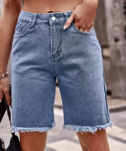 summer Casual Ripped denim shorts woman 2024 New high waist shorts jeans Femme slim Short Pants Korean Y2k Fashion Streetwear