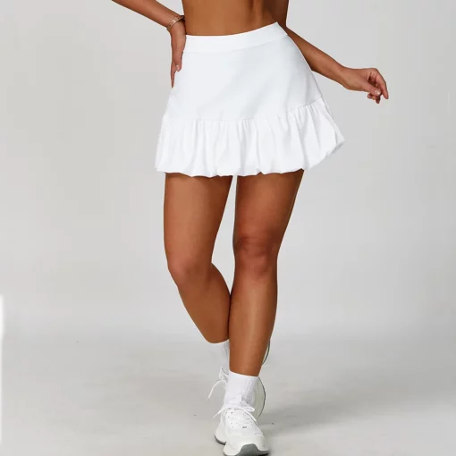 High Waisted Tennis Mini Skirt Tennis Women's Yoga Golf Sports Belt Safety Pants Pocket Comfortable and Breathable Sports Skirt - Image 4