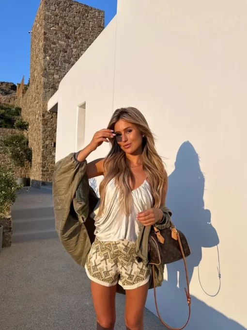 Women's Shorts Embroidery Elegant High Street Patchwork Contrast Short Pants Lady Summer Fashion New Lady Streetwears 2025 - Image 10