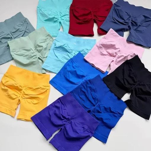 Women Yoga Shorts High Waist Gym Workout Shorts Fitness Yoga Lift Butt Fitness Ladies Yoga Gym Running Short Pants Sportswear - Image 4