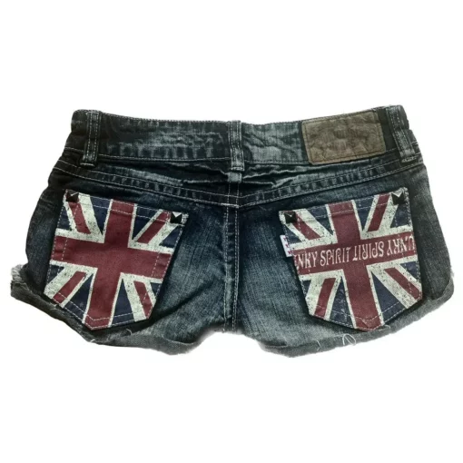 Millennium Vintage British Flag Printed Shorts Fashionable Street Slim Shorts for Women Harajuku Style Y2k Shorts Streetwear - Image 3