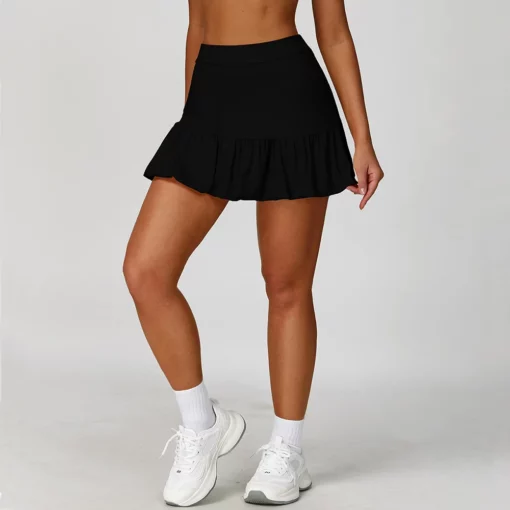 High Waisted Tennis Mini Skirt Tennis Women's Yoga Golf Sports Belt Safety Pants Pocket Comfortable and Breathable Sports Skirt - Image 6