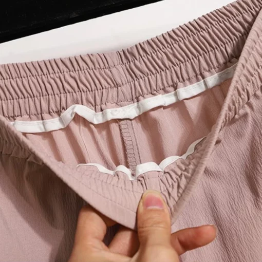 2025 High Waist Sporty Shorts Women's New Style Loose Fit Casual Wide Leg Shorts Solid Color Pocket Elastic Waist Short Pants - Image 9