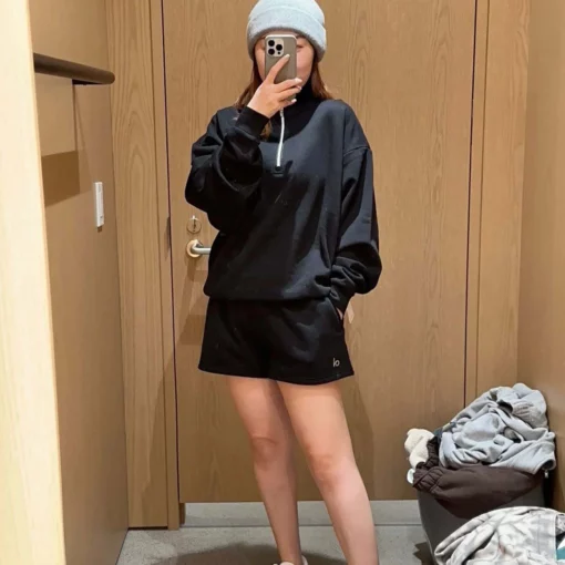 Summer New Comfortable Cotton Drawstring Shorts Women's Yoga Shorts outdoor Recreational Running Sports Fitness Training Shorts - Image 2