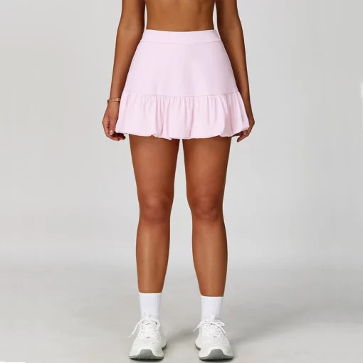 High Waisted Tennis Mini Skirt Tennis Women's Yoga Golf Sports Belt Safety Pants Pocket Comfortable and Breathable Sports Skirt - Image 7