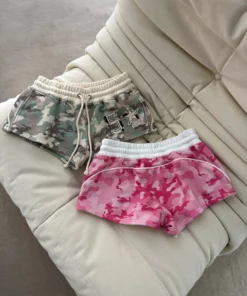 Summer Y2K shorts Kawaii camouflage high-waisted wear sweet and hot girl punk sexy slim short Harajuku Gothic women's shorts emo