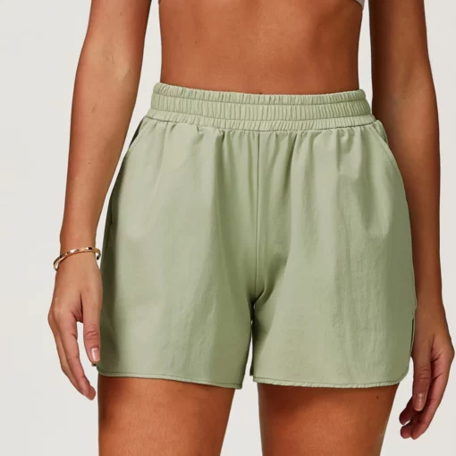 Summer Casual Sport Shorts Women's Yoga Shorts with Pockets Breathable Sweat Women's High Waist Short Pant Outdoor Jogger Shorts - Image 4