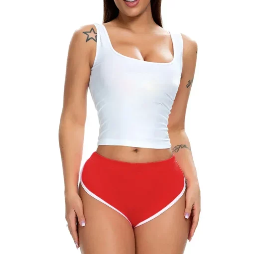 Summer Women's Casual Yoga Shorts Sports Fitness Workout Stretch Short Pants Female Middle Waist Home Shorts - Image 5