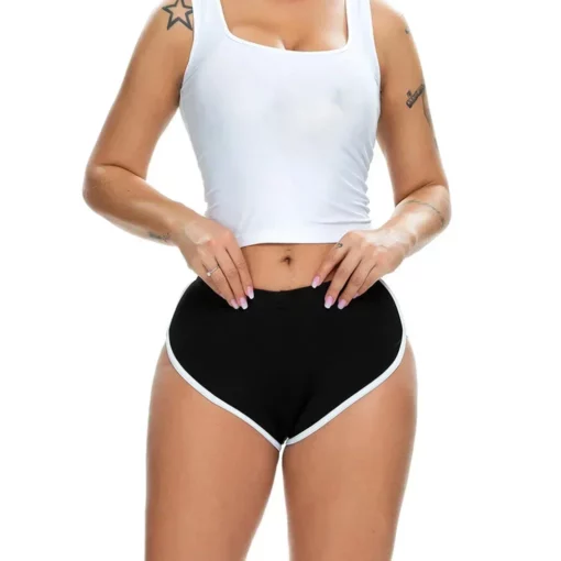 Summer Women's Casual Yoga Shorts Sports Fitness Workout Stretch Short Pants Female Middle Waist Home Shorts - Image 4