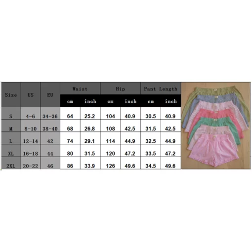 Boxers for Women Y2K Aesthetic Elastic Waist Striped Plaid Print Pajama Shorts Teen Girls Summer Cute Lounge Bottoms Sleepwear - Image 9