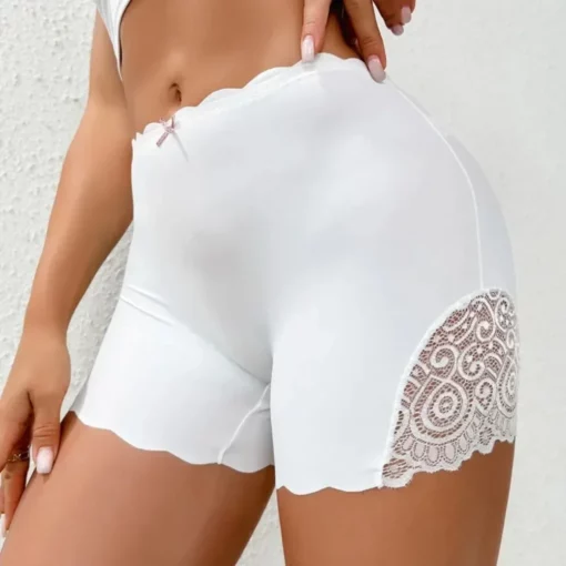 Sexy Lace Edge Seamless Safety Short Pants Summer Soft Ice Silk Breathable Short Tights Under Skirt Shorts Women Modal Underwear - Image 9