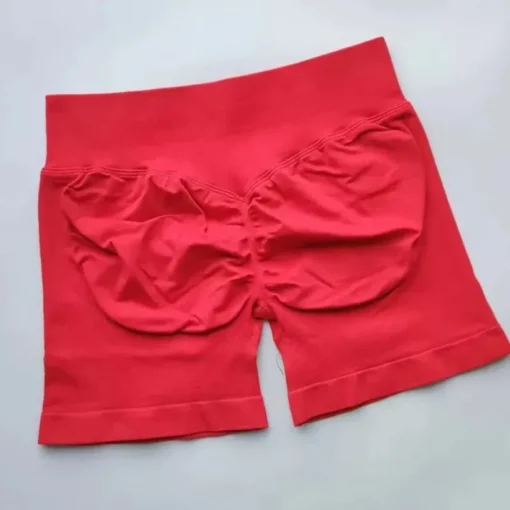 Women Fitness High Waist Shorts Ribbed Waist Seamless Scrunch Workout Gym Shorts Hight Stretch Running Fashion Yoga Shorts - Image 2