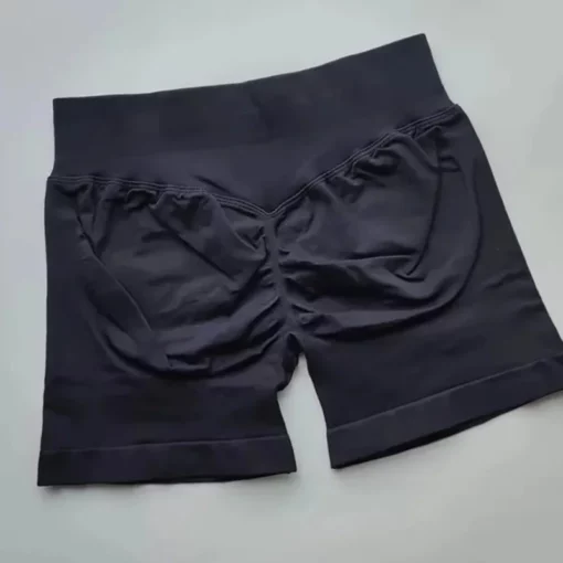Women Fitness High Waist Shorts Ribbed Waist Seamless Scrunch Workout Gym Shorts Hight Stretch Running Fashion Yoga Shorts - Image 5