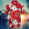 Calgary Flames Floral Elegance Summer Hawaiian Shirt