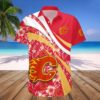 Calgary Flames Hibiscus Splash Summer Hawaiian Shirt
