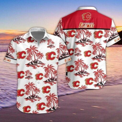 Calgary Flames Island Escape Summer Hawaiian Shirt