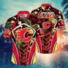 Calgary Flames Jungle Bloom Summer Hawaiian Shirt