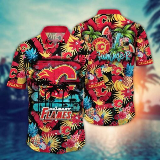 Calgary Flames Paradise Vibes Summer Hawaiian Shirt
