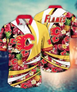 Calgary Flames Pineapple Paradise Summer Hawaiian Shirt