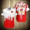 Calgary Flames Skull Heat Summer Hawaiian Shirt