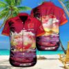 Calgary Flames Sunset Wave Summer Hawaiian Shirt