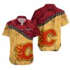 Calgary Flames Tribal Fusion Summer Hawaiian Shirt