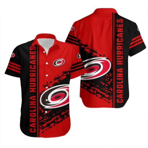 Carolina Hurricanes Dynamic Stripes Summer Hawaiian Shirt